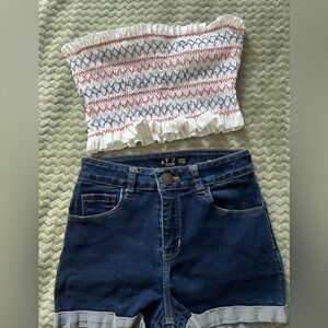 Top and shorts